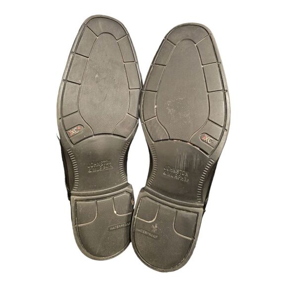 JOHNSTON & MURPHY Black Leather Wingtip Shoes -  Size 11 1/2 - Picture 5 of 10